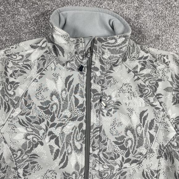 North Face Jacket Womens Small Soft Shell Fleece Zip Up Floral Outdoors - Picture 3 of 16
